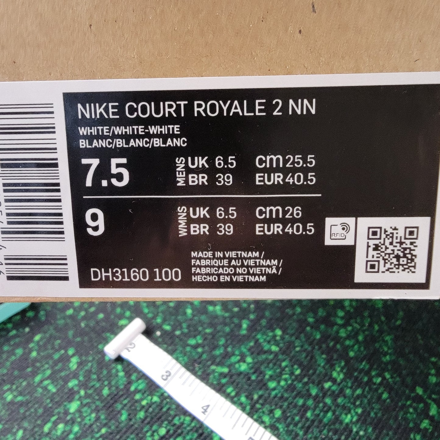 Nike Court Royale 2 Next Nature 'Triple White' Mens Sz 7.5 DH31601009