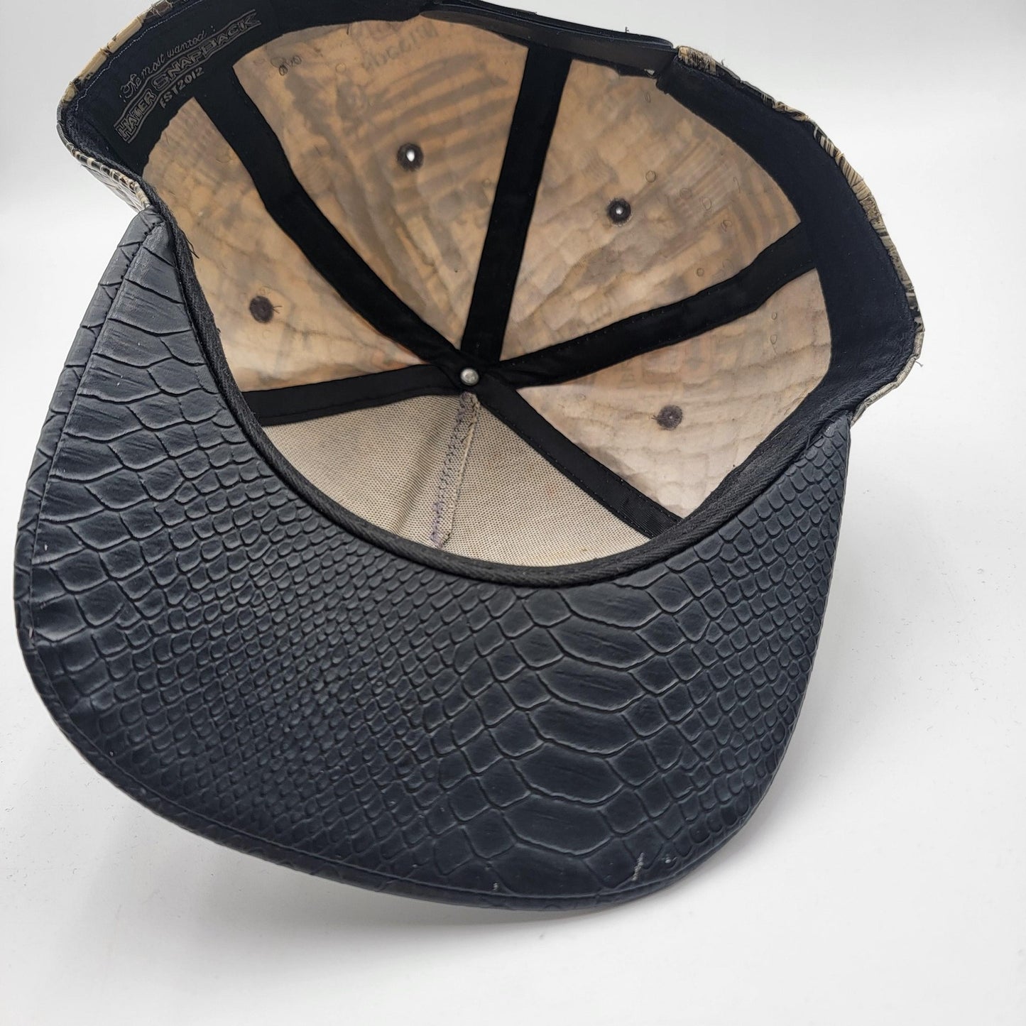 Hater Hat Cap Snap Back London Landmarks Faux Snakeskin Streetwear Mens6