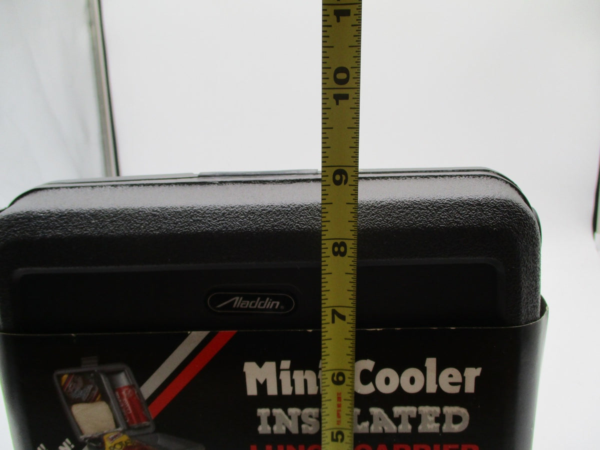 Vintage Aladdin Mini-Cooler Insulated Lunch Box Carrier Black 8.5x10 USA 7760211