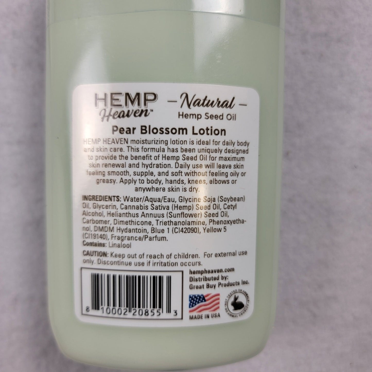 Hemp Heaven Pear Blossom Body Lotion New 12 fl oz2