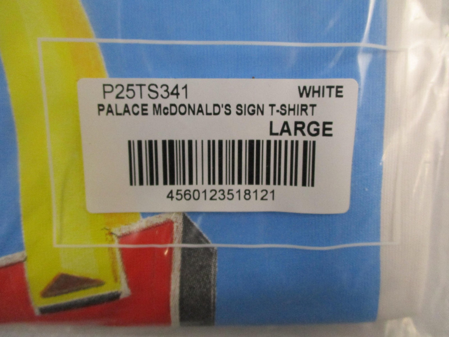 Palace McDonald's Sign Graphic Shirt Mens Large White Skateboarding Tee 1286879