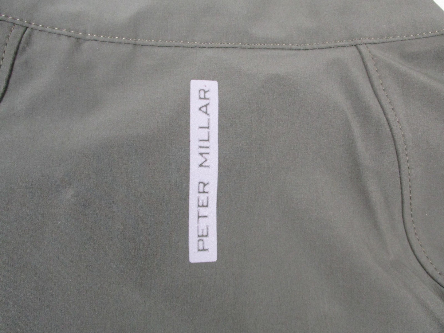 Peter Millar Crown Crafted Jacket Mens XL Green 1/4 Zip Golf Windbreaker 132115