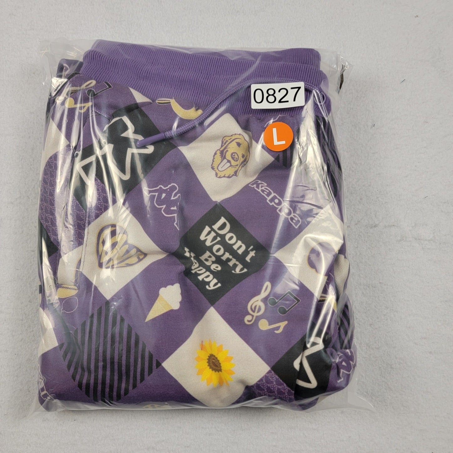 Kappa Logo Edmar Fleece Jogger Purple Mens Sz L