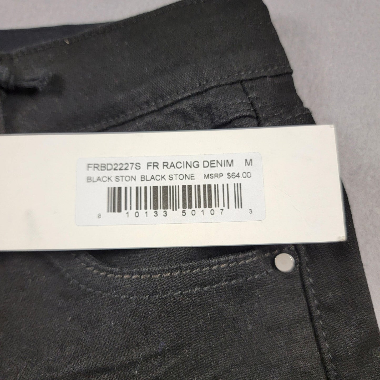 First Row Racing Pants Youth Med Black Stone Denim Patches Fast Crew Winner 9208