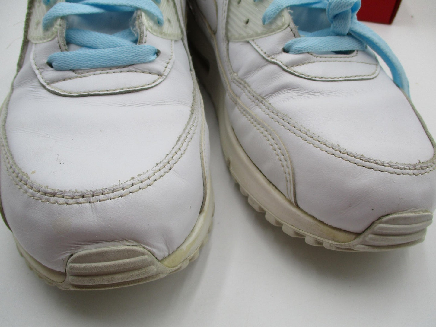 Nike Air Max 90 Shoes Mens Size 11.5 White Leather Classic Retro 302519113 1D715