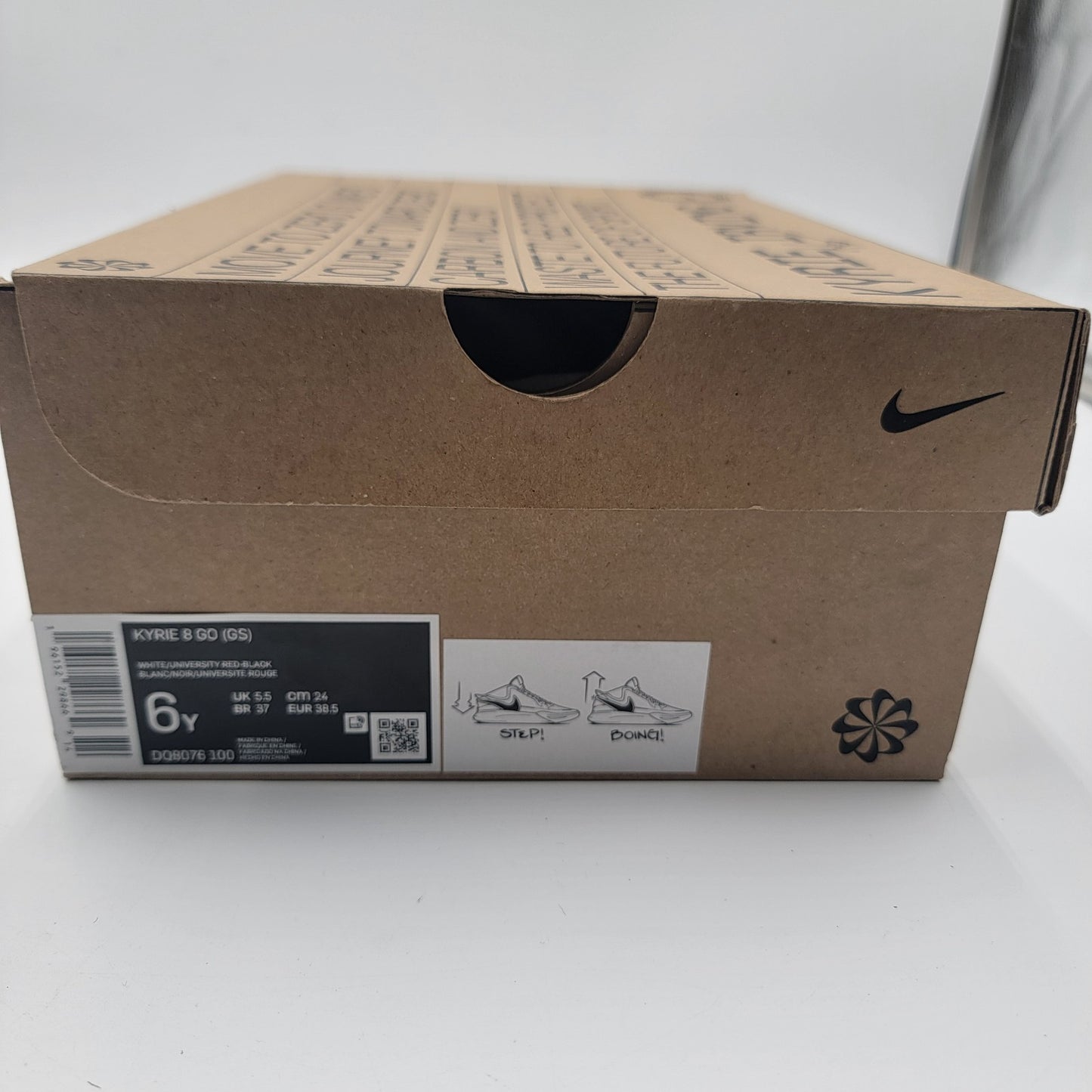 Size 6Y (GS) Nike Kyrie 8 GO Low WhiteUniversity RedBlack DQ8076100 NIB8