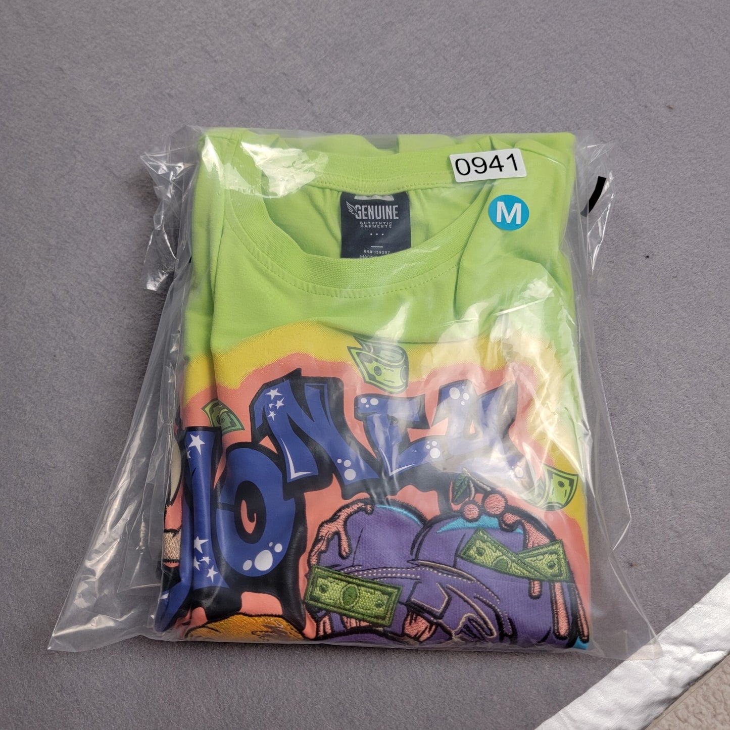 New Genuine Authentic Tee Shirt Bundle 'Money Drip' and 'Big Checks' Sz M