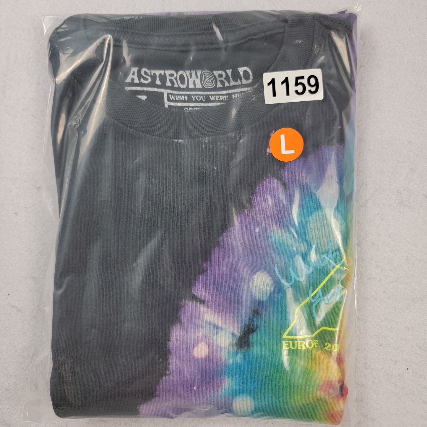 Astroworld Wish You Were Here Europe 2019 Tie Dye Travis Scott Tour Shirt L 11595