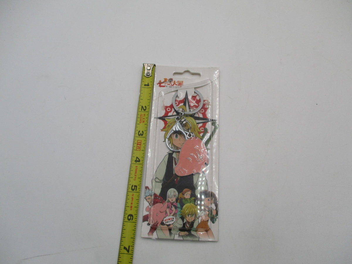 The Seven Deadly Sins Meliodas Hawk Pink Pig Clip-On Metal PVC Keychain Anime5