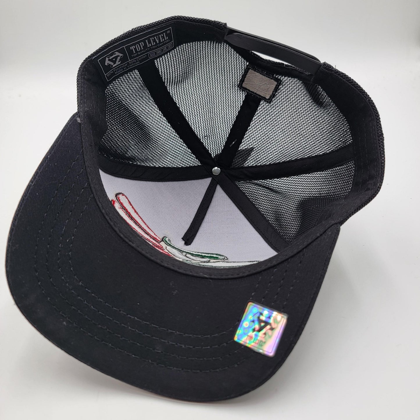 Top Level Hat Cap Snap Back Mesh Embroidered Mexico Flag Eagle Trucker Mens7