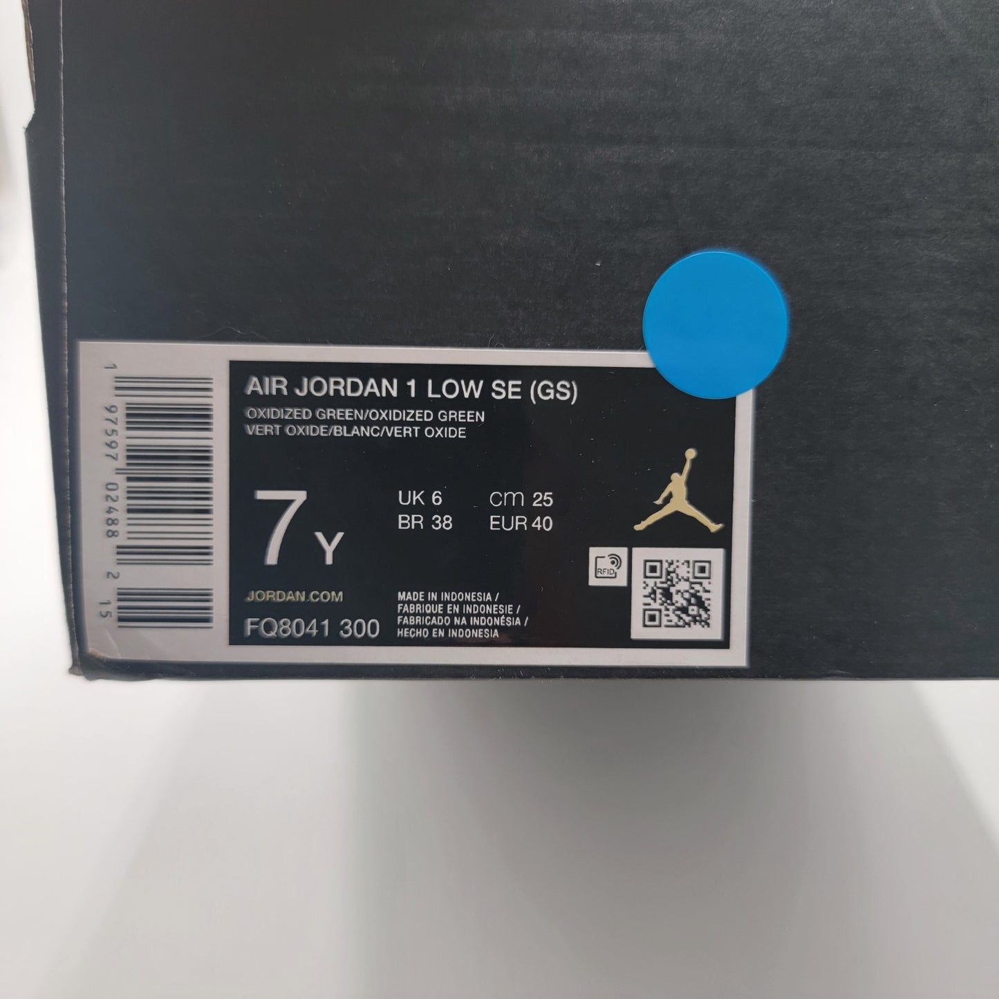 Nike Air Jordan 1 Low SE GS Oxidized Green/White FQ8041-300 7Y Youth NIB8