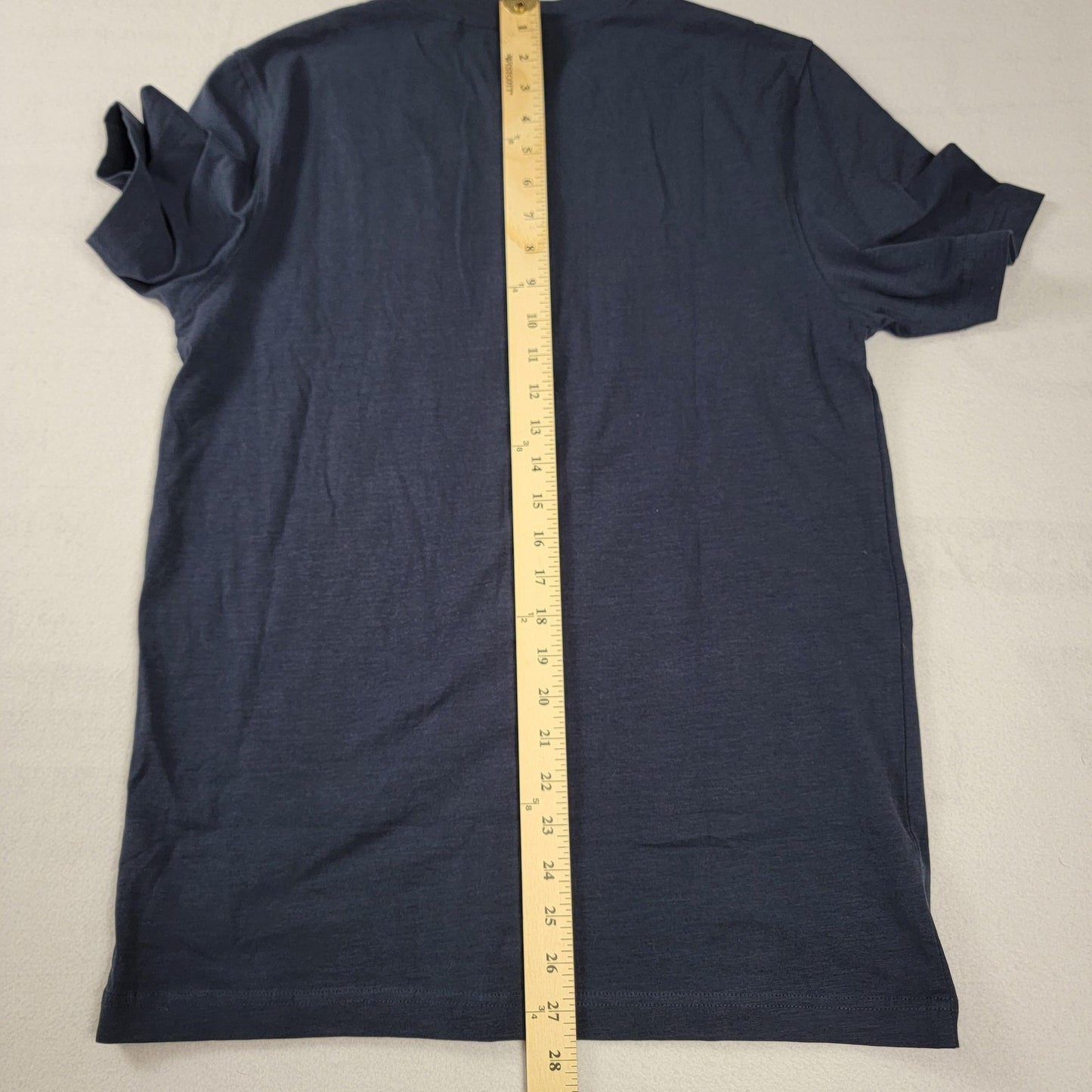 Tailor Vintage Shirt Mens Small Navy Blue Short Sleeve Henley Stretch Cotton 61111