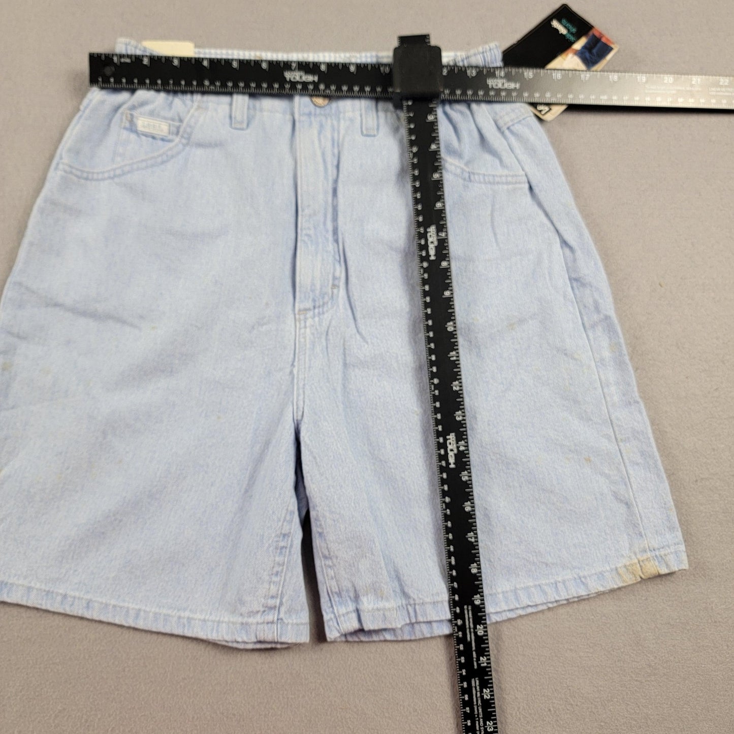 Lee Shorts Womens 10 Blue Denim Side Elastic Light Wash NWT Five Pocket Skylite10