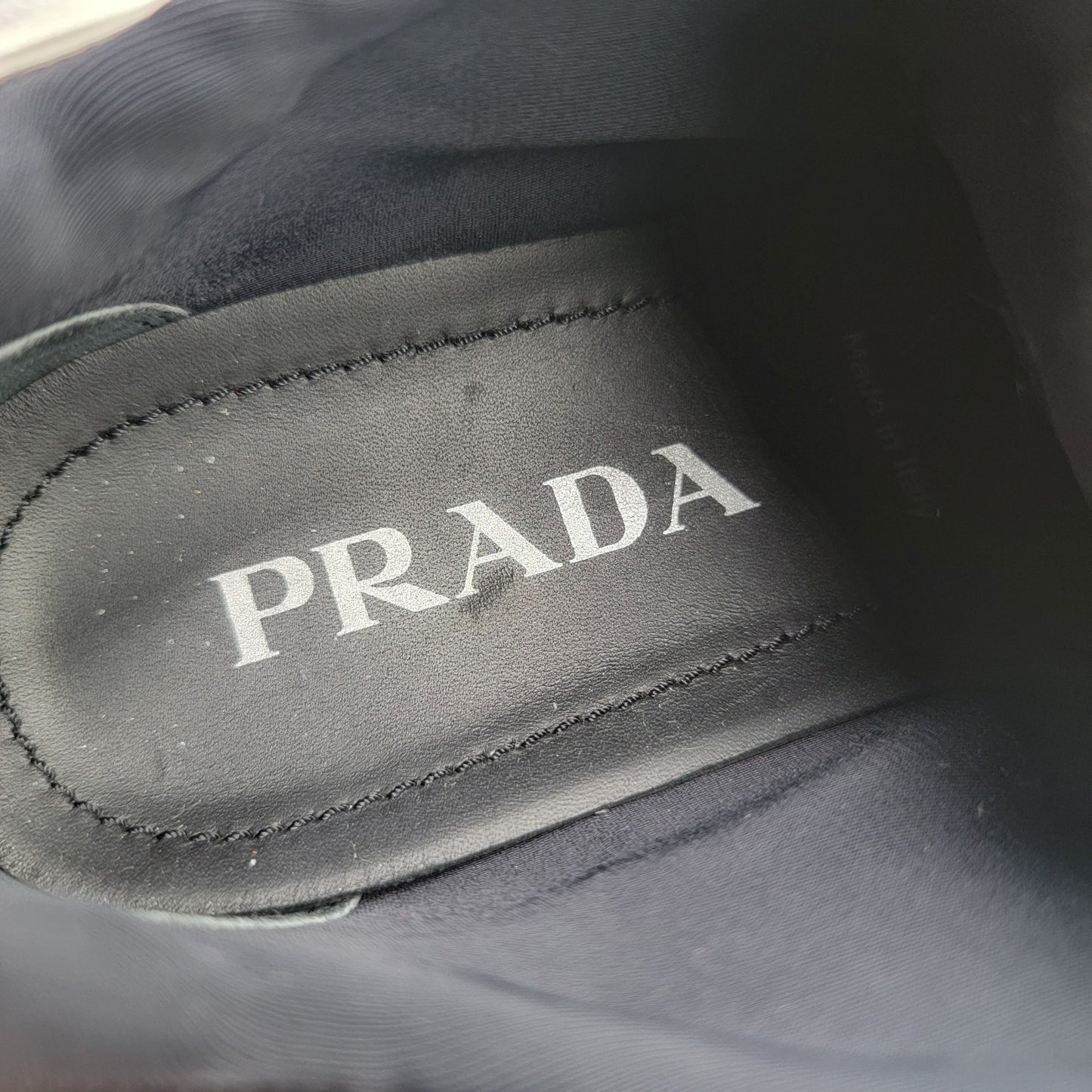 Prada Black White Cloudbust Thunder Logo Chunky Lugsole Sneaker IT 37