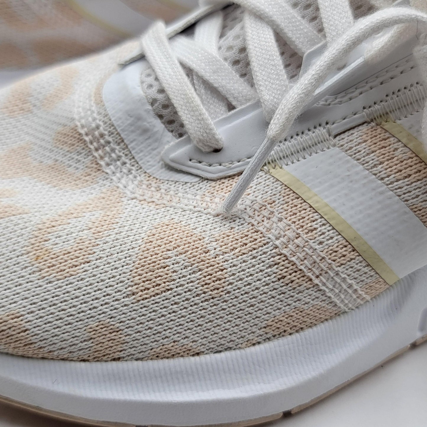 Adidas Swift Run Shoes Wmns Sz 10 White Beige Leopard Print Athletic H01907