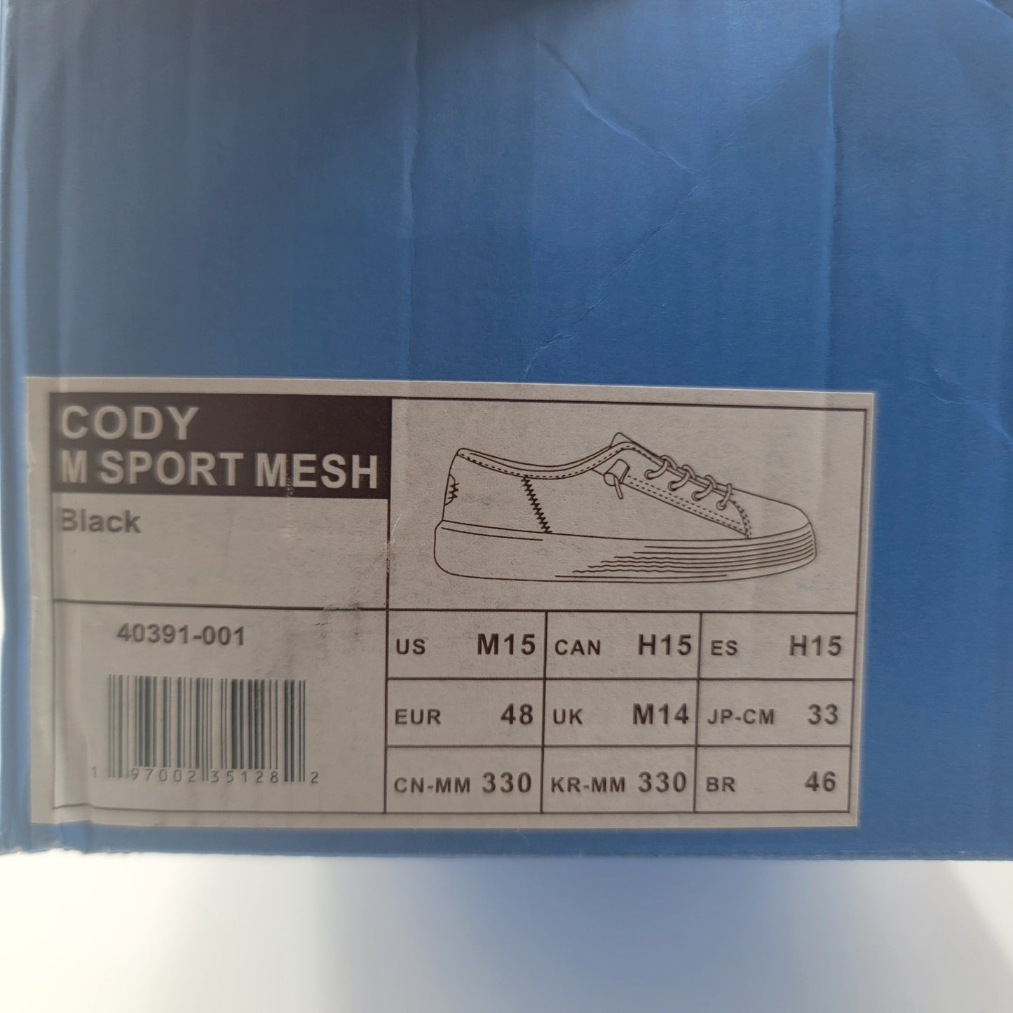 Hey Dude Cody M Sport Mesh Black White Sz 15 Mens Sneakers Casual Shoes NIB8