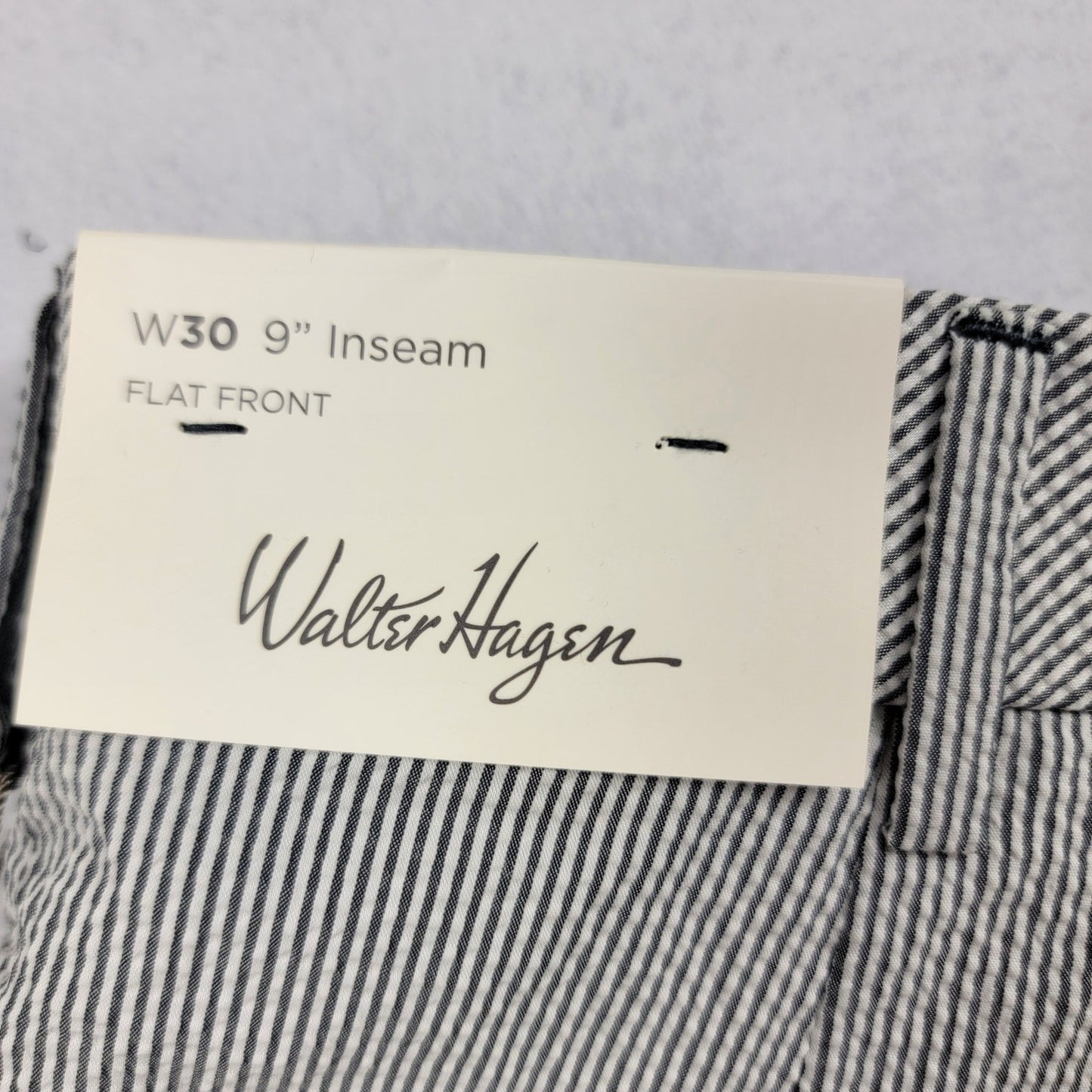 Walter Hagen Clubhouse Seersucker Golf Shorts Men’s 30 Navy 9” Inseam Stretch 6