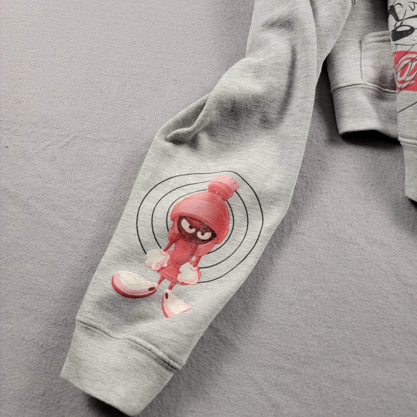 Looney Tunes Bugs Bunny Taz Hoodie Gray Mens M Used Graphic