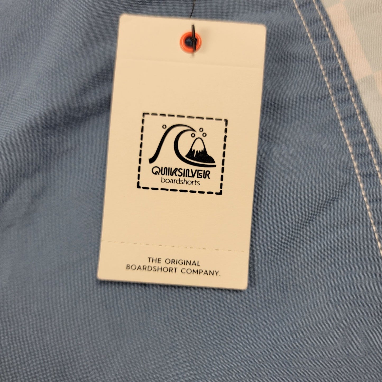 Quiksilver Organic Cotton Boardshorts Blue Orange Check Size 40 NWT Men Surf5