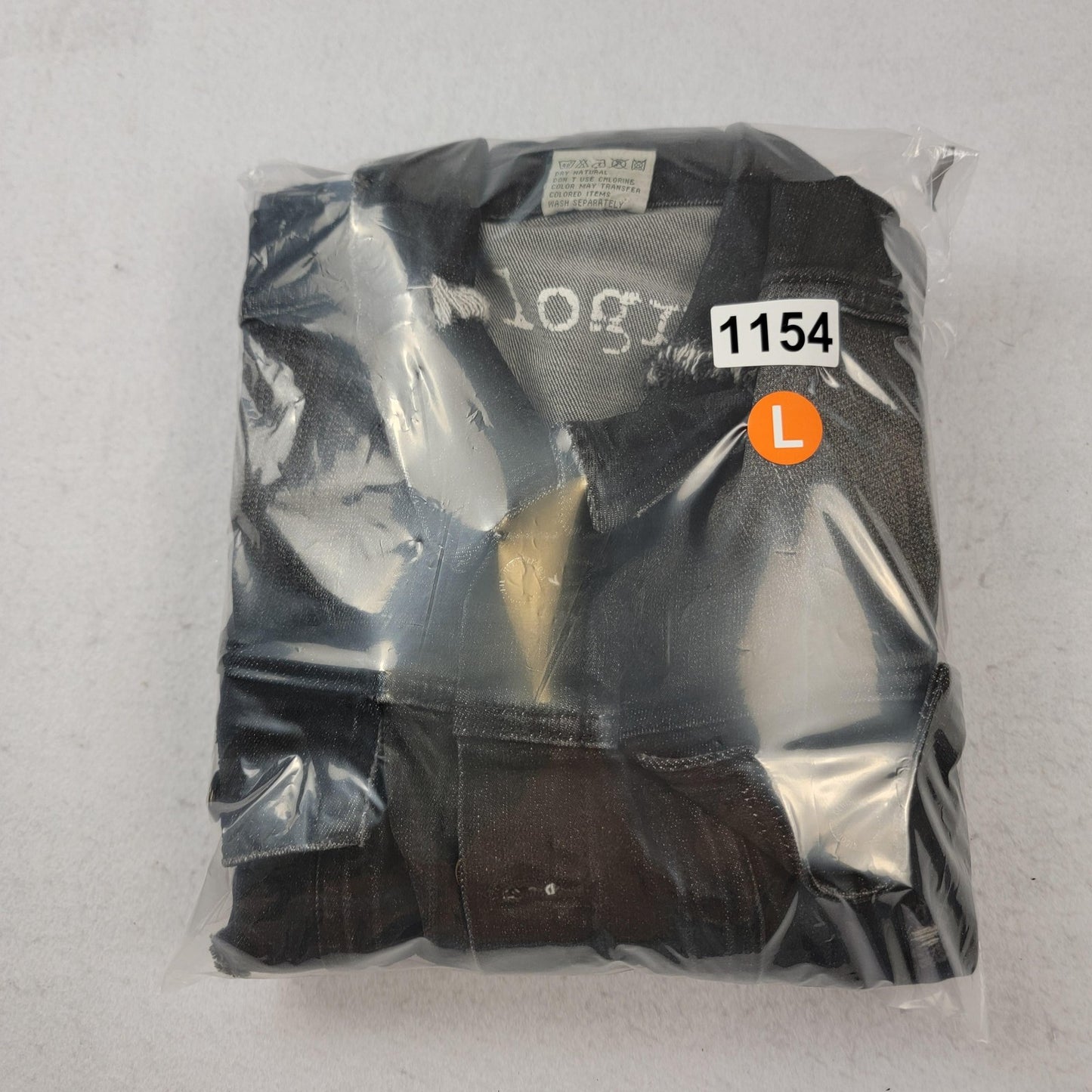 Kilogram Jacket Mens Large Black Distressed Denim Button Up Streetwear