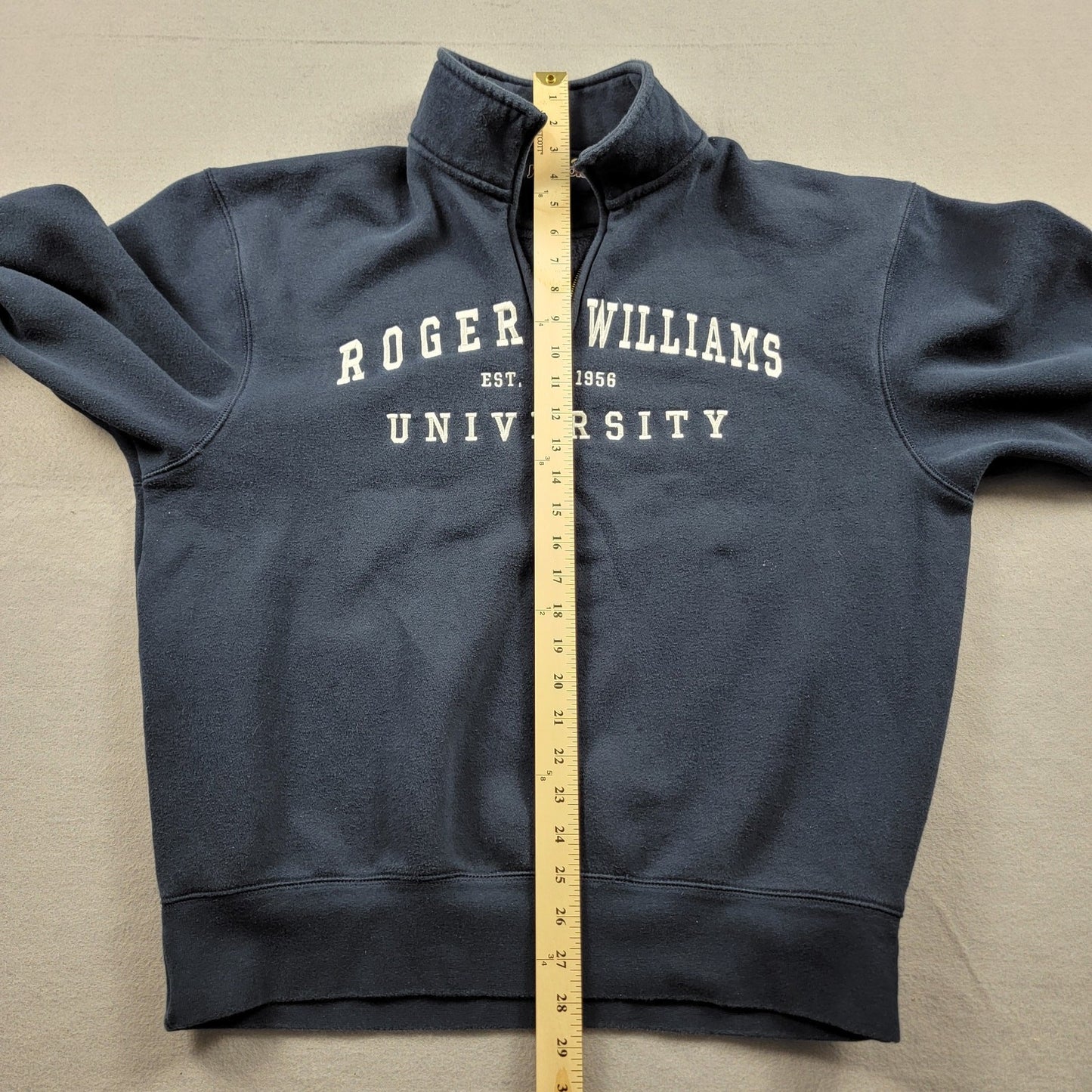 90s Vintage Roger Williams University ZipUp Blue Sz L