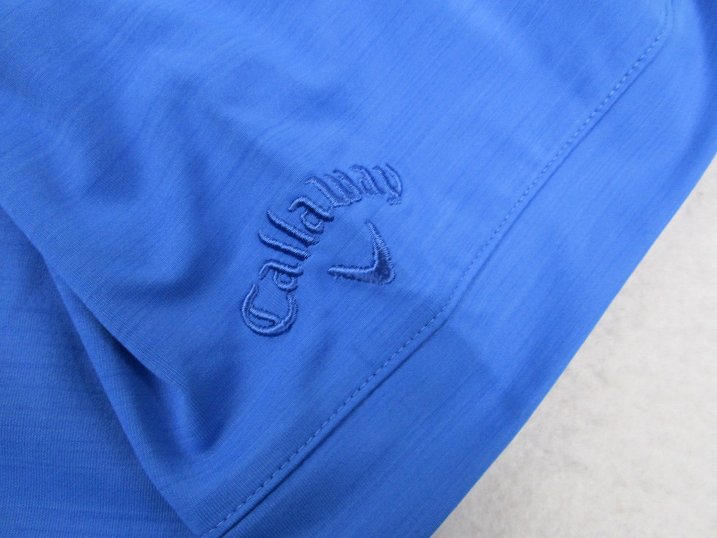 Callaway OptiDri Polo Shirt Mens Large Blue V Cooling UPF 50 Golf