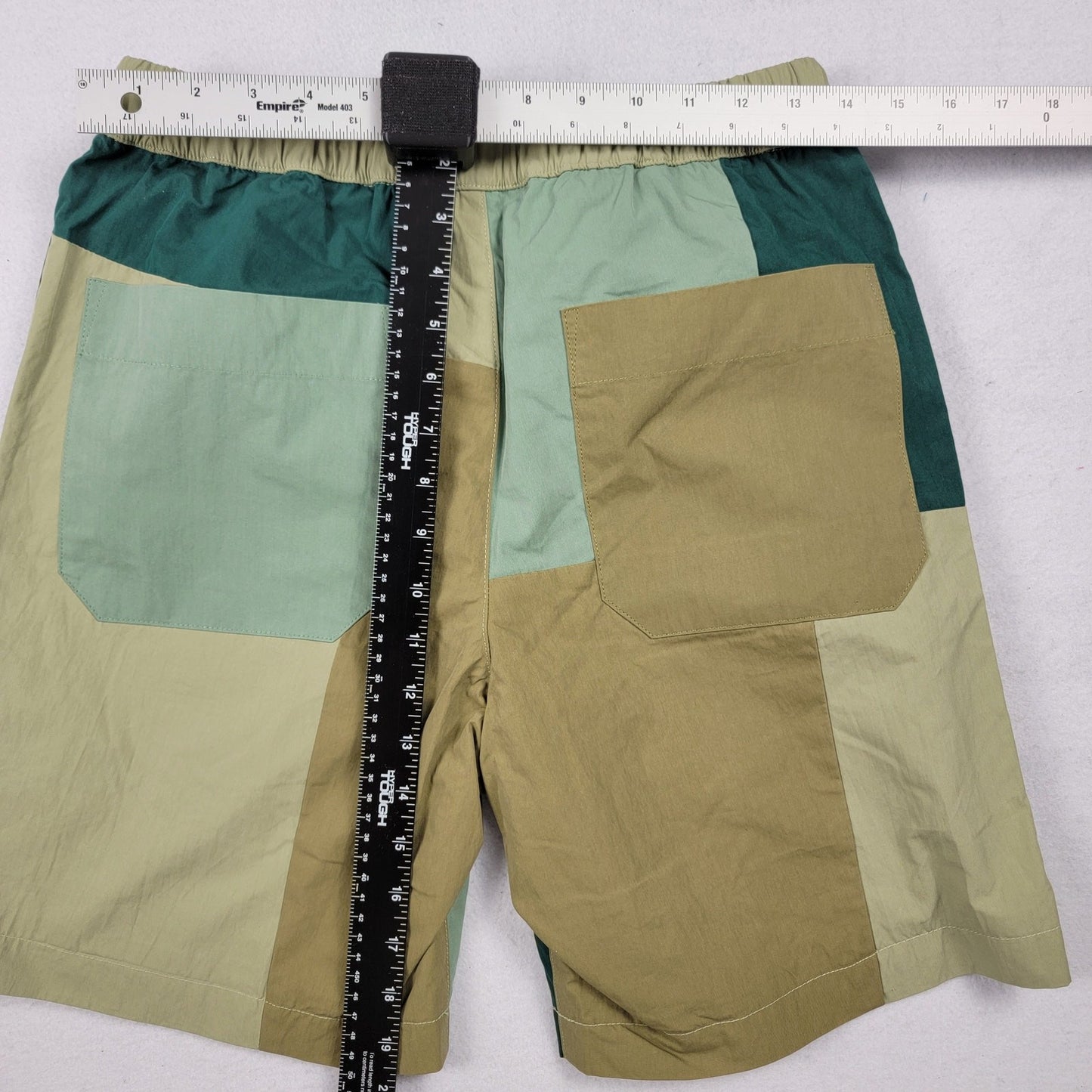 MARKET GORP Patchwork Tech Shorts Eden Green Mountain Outdoor Hiking Men’s S5