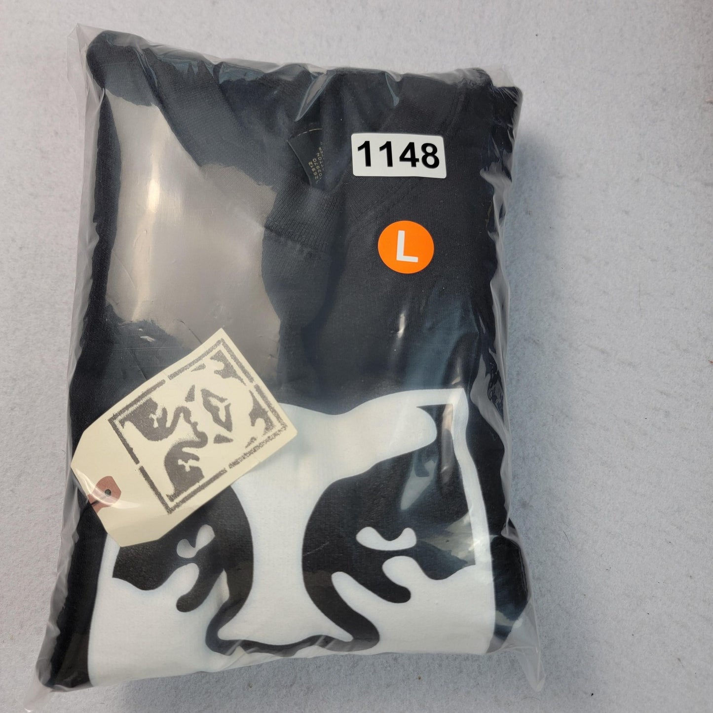 Obey Icon Face Crewneck Sweatshirt Mens Large Black Streetwear Graphic NWT 11486