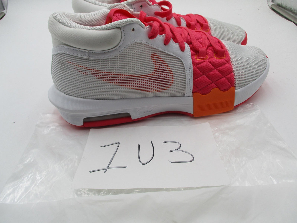 Nike LeBron Shoes Mens Size 11.5 White Pink Mid Top Basketball FB2239-10419