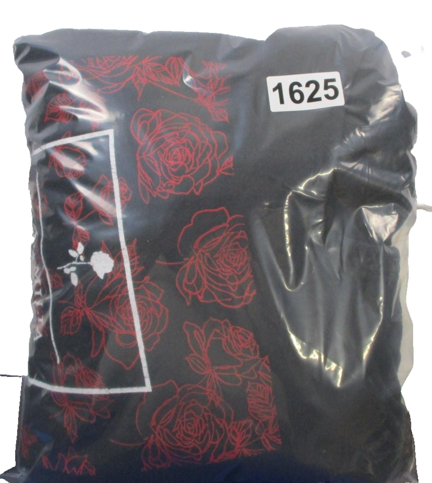 La Familia Hoodie Mens Medium Black Pullover Fleece Sweatshirt Rose Graphic 16258
