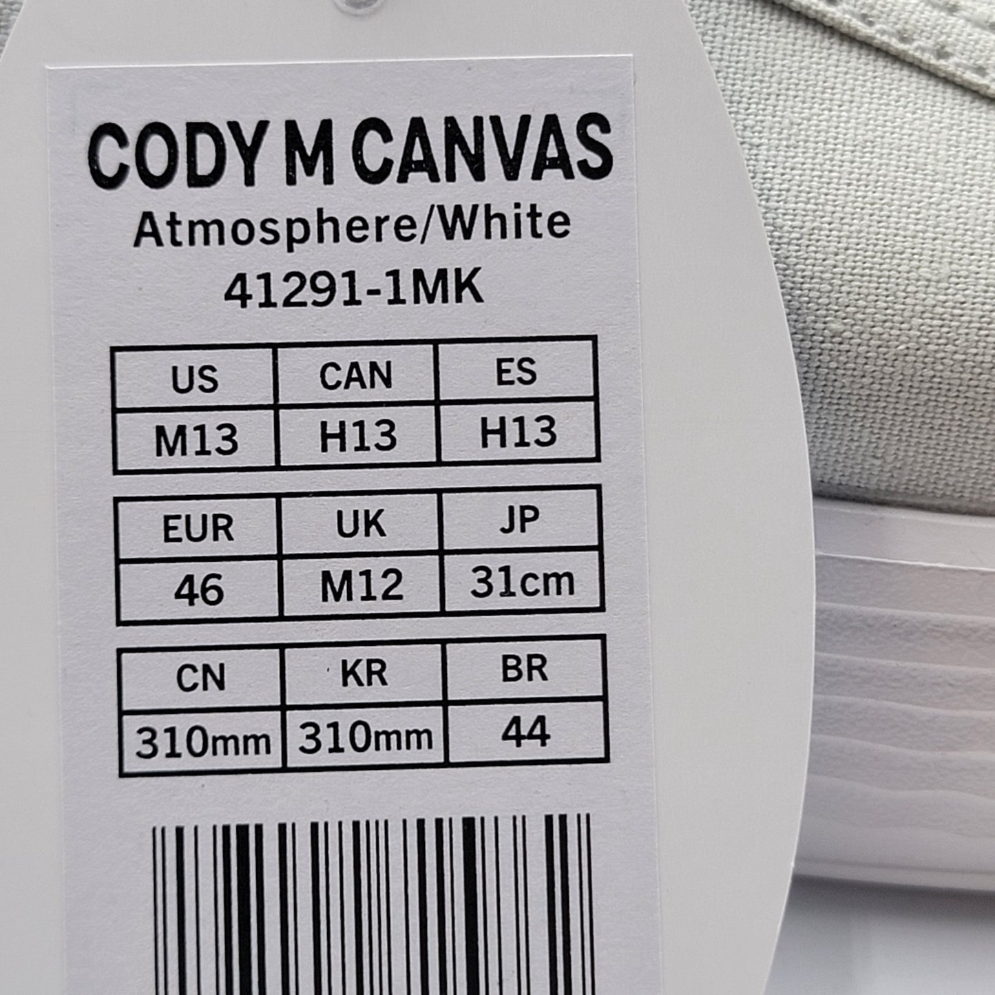 Hey Dude Mens Cody Sneakers US 13 M White Low Top Canvas NWOB (1A1)6