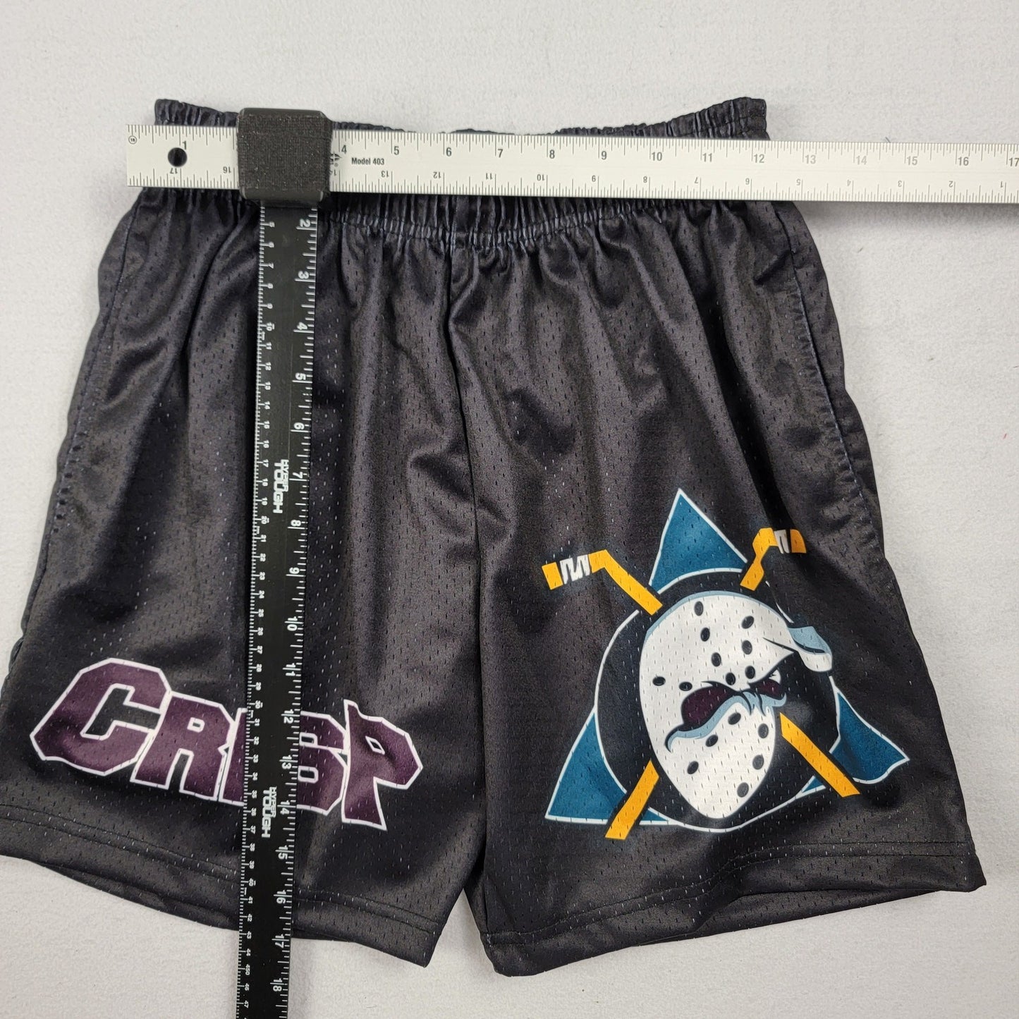 Crisp Mighty Ducks Inspired Mesh Shorts Black Men’s Size S Anaheim Style3