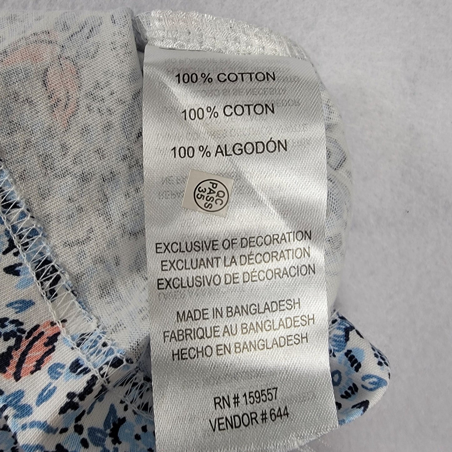 Ben Sherman The Original Floral AllOver Print Tee Mens Small White NWT