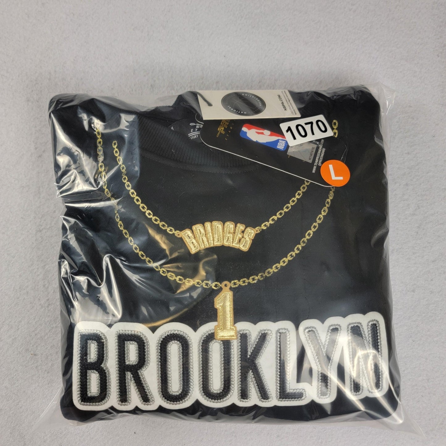 Brooklyn Nets Shirt Women Lg Black NBA Basketball Bridges 1 Pro Standard