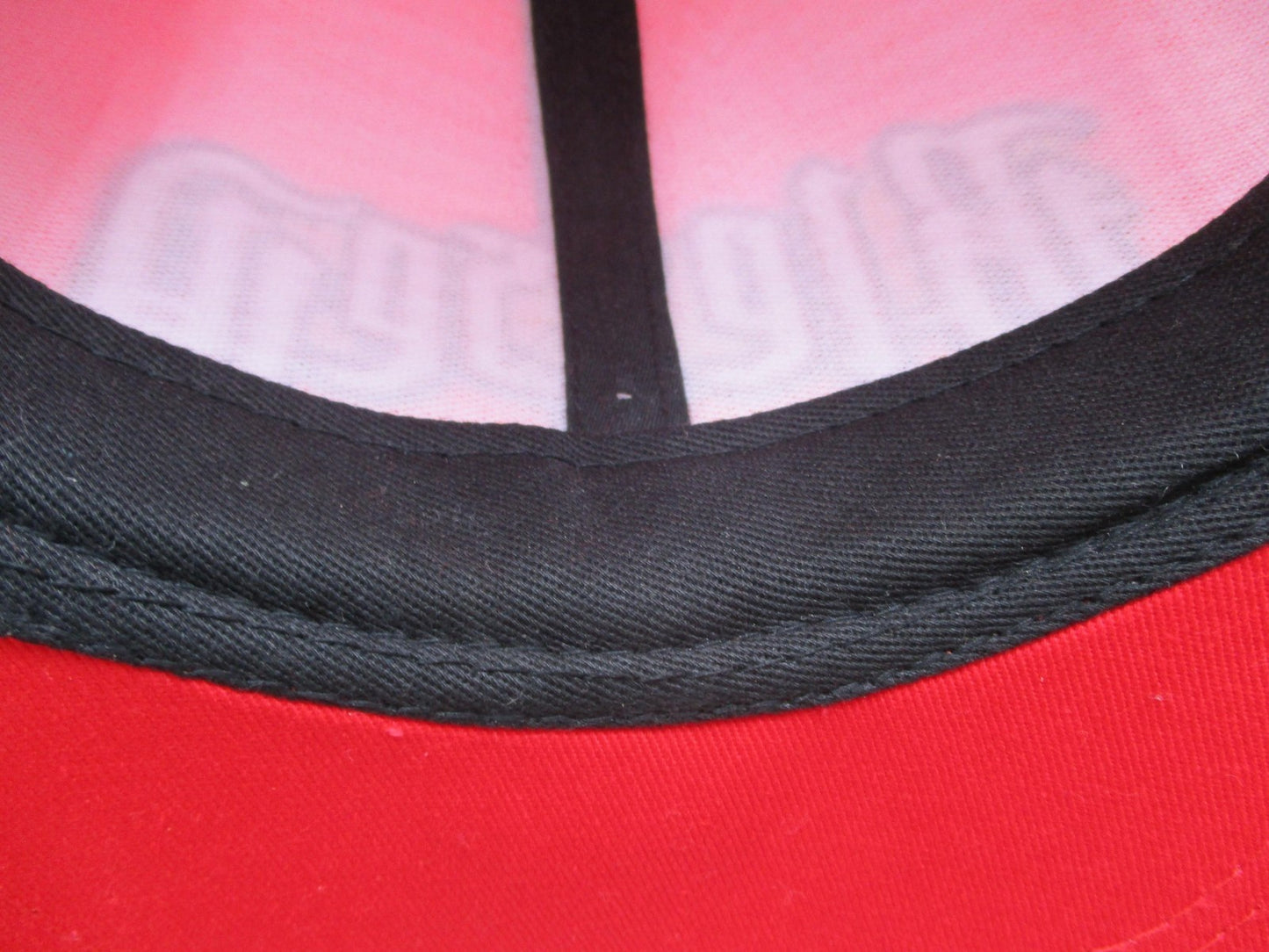 Hustle Blessed Hat Cap Snap Back Mens One Size Red Gothic Script Embroidered13