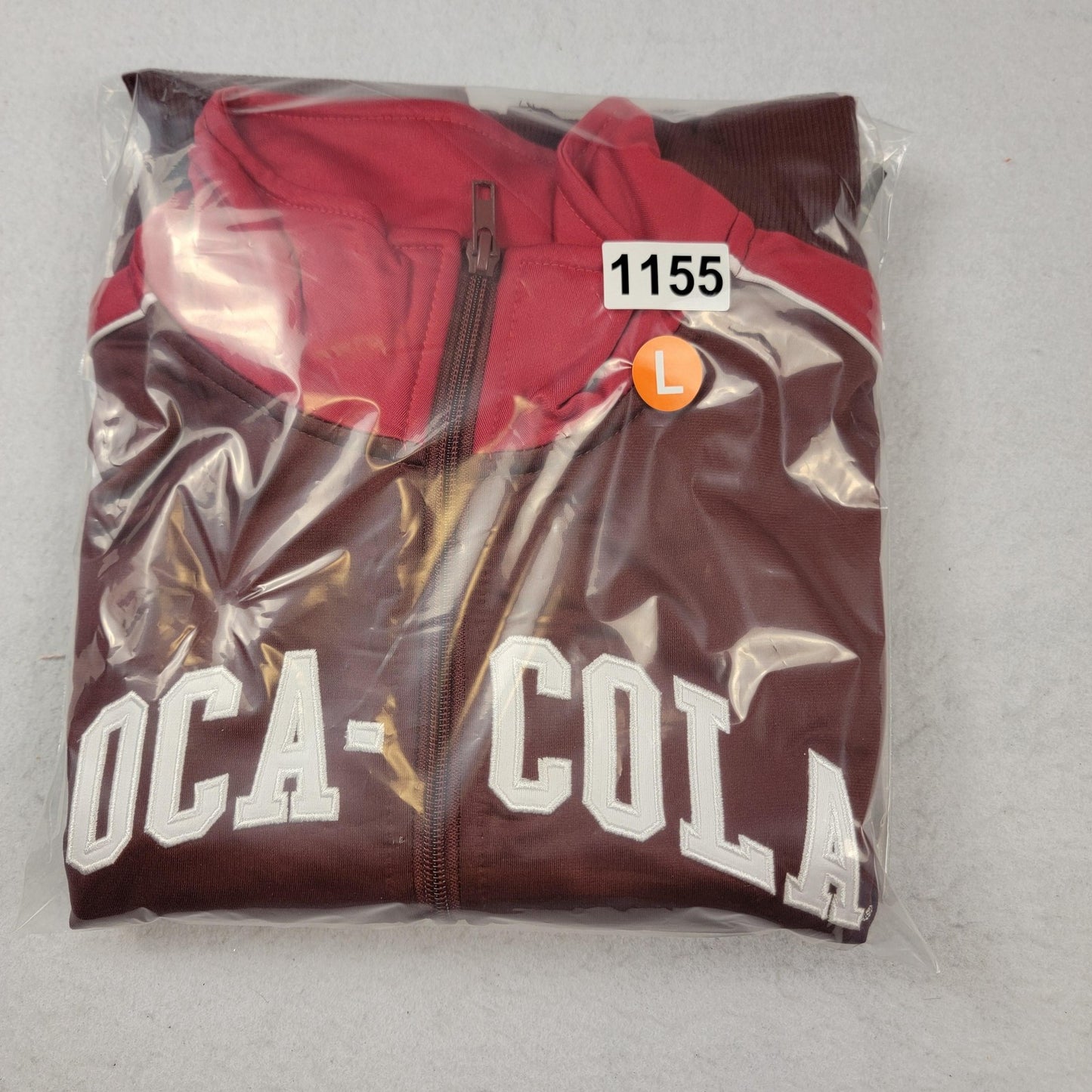 CocaCola Jacket Womens Large Full Zip Track Athletic Retro Red Classic 80s 11555