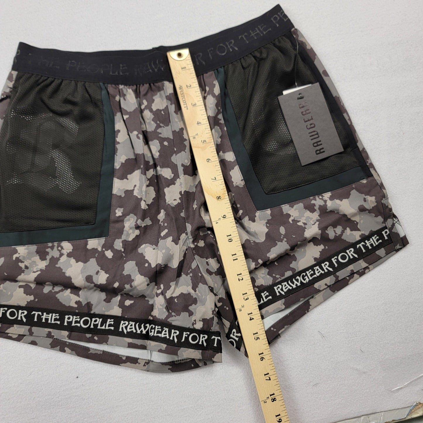 RawGear Eternal Life Shorts White Camo Size Small Athletic Gym Training NWT7
