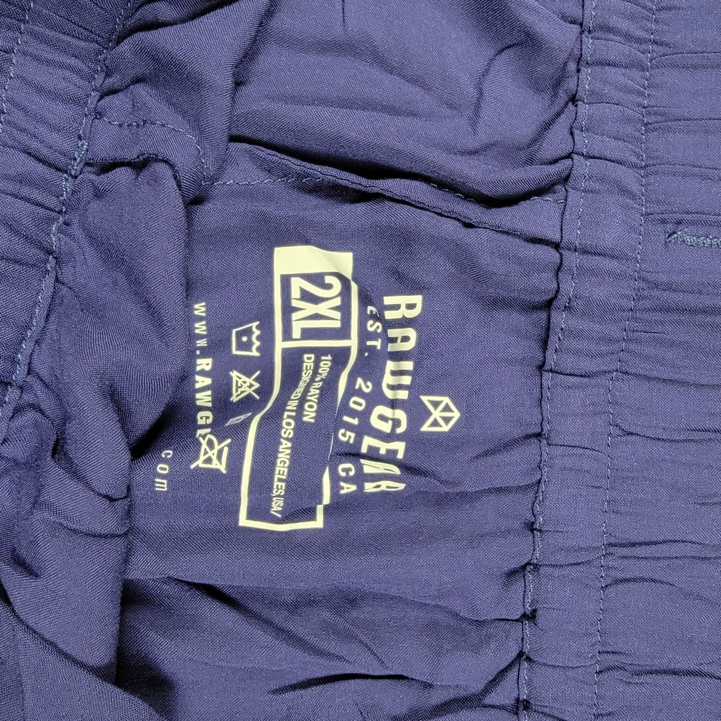 Raw Gear Sleep Set 2pc Henley Top + Pant Mens 2XL Navy Rayon NWT 6978