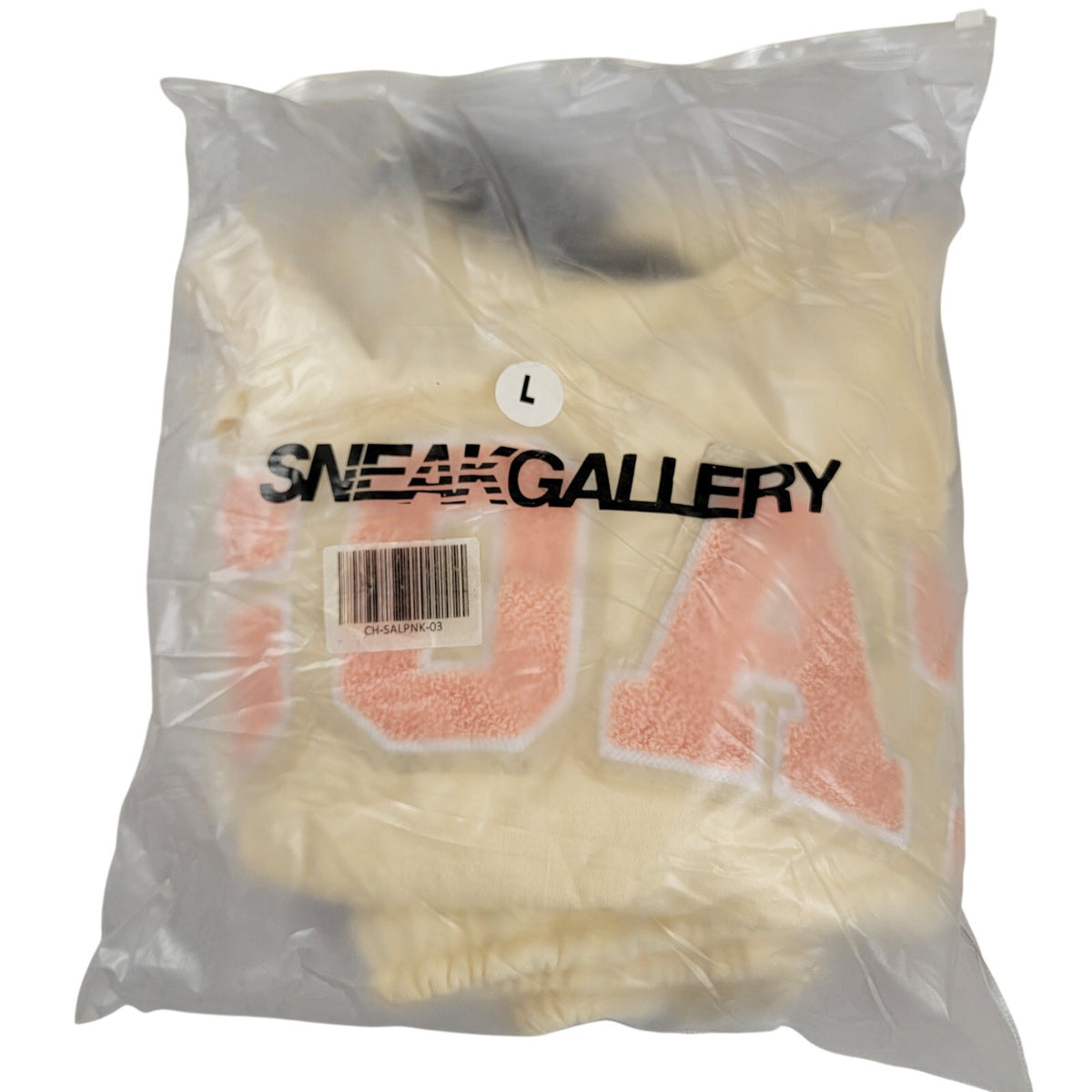 SneakGallery GOAT Short Sleeve Crewneck Jogger Sweat Set Mens L Cream NWT13