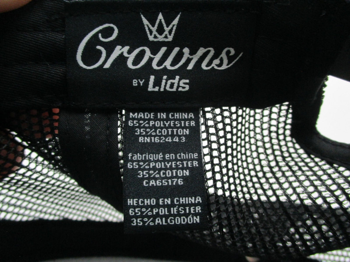 Crowns By Lids Hat Cap Snap Back Mens One Size Black Rich Broke Boy Trucker Mesh11