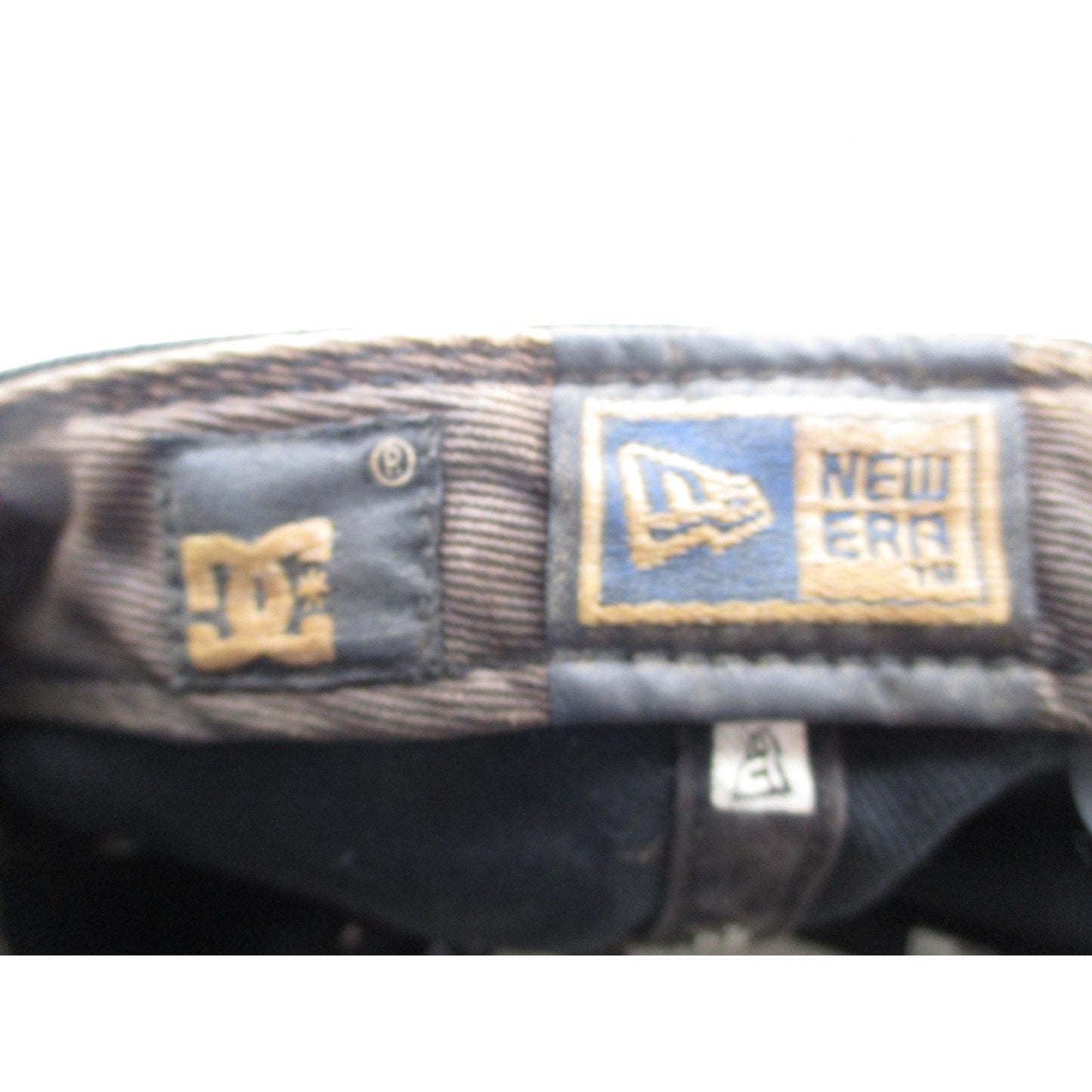 New Era Dc Shoes Hat Cap Fitted Mens 7 3 8 Blue 59fifty Skateboard Distressed