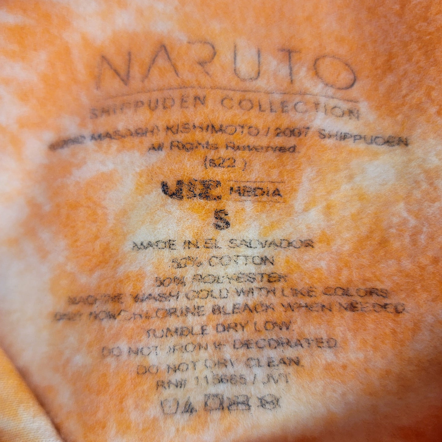 Naruto Shippuden Ichiraku Ramen Shop Tie-Dye Hoodie | Size S | Orange | Viz Media