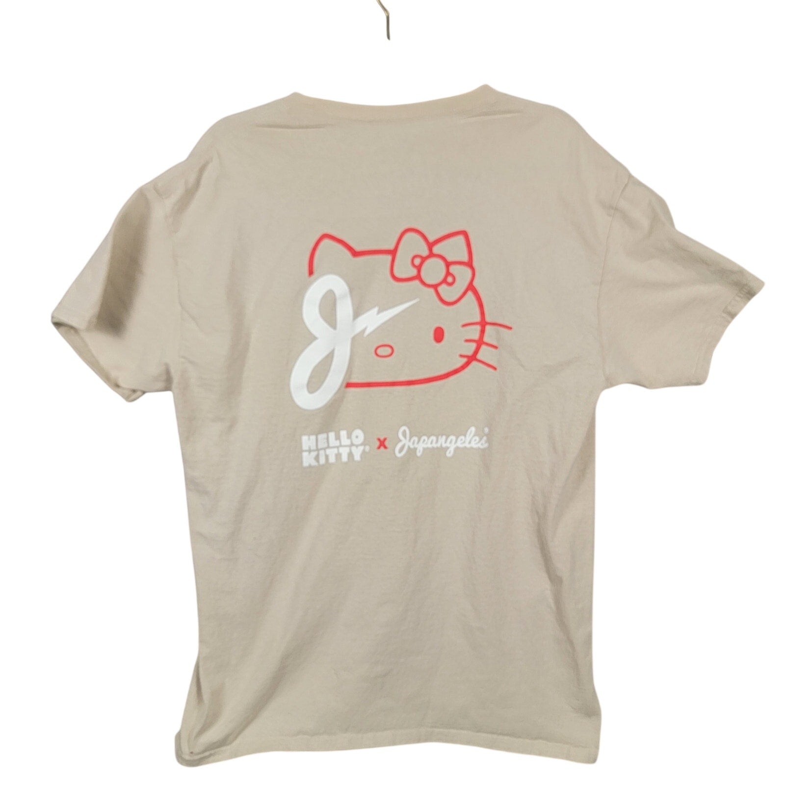 Hello Kitty x Japangeles Sanrio Collab Graphic Tee Cream Large Preowned1