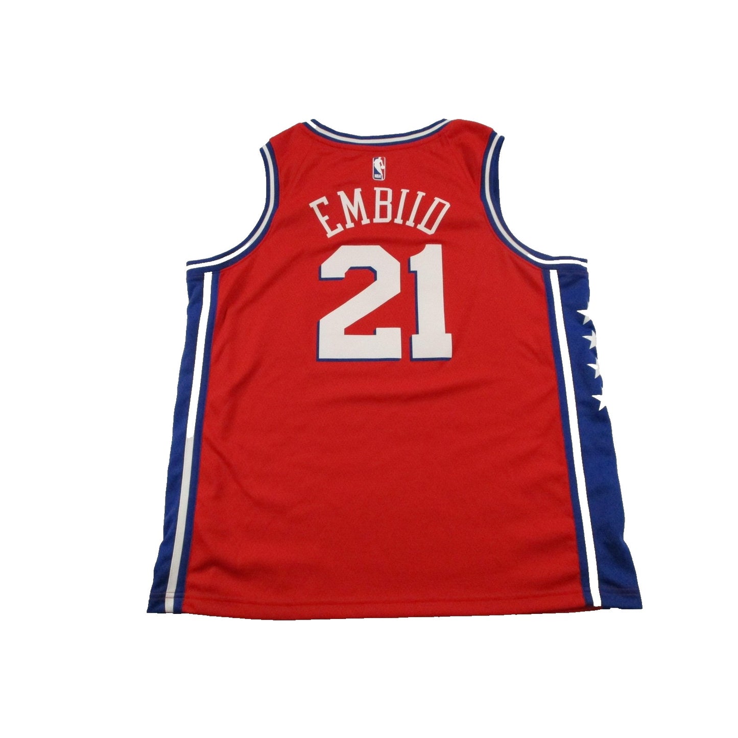 Philadelphia 76ers Jersey Mens Xl Red Nba Basketball Joel Embiid Nike Swingman