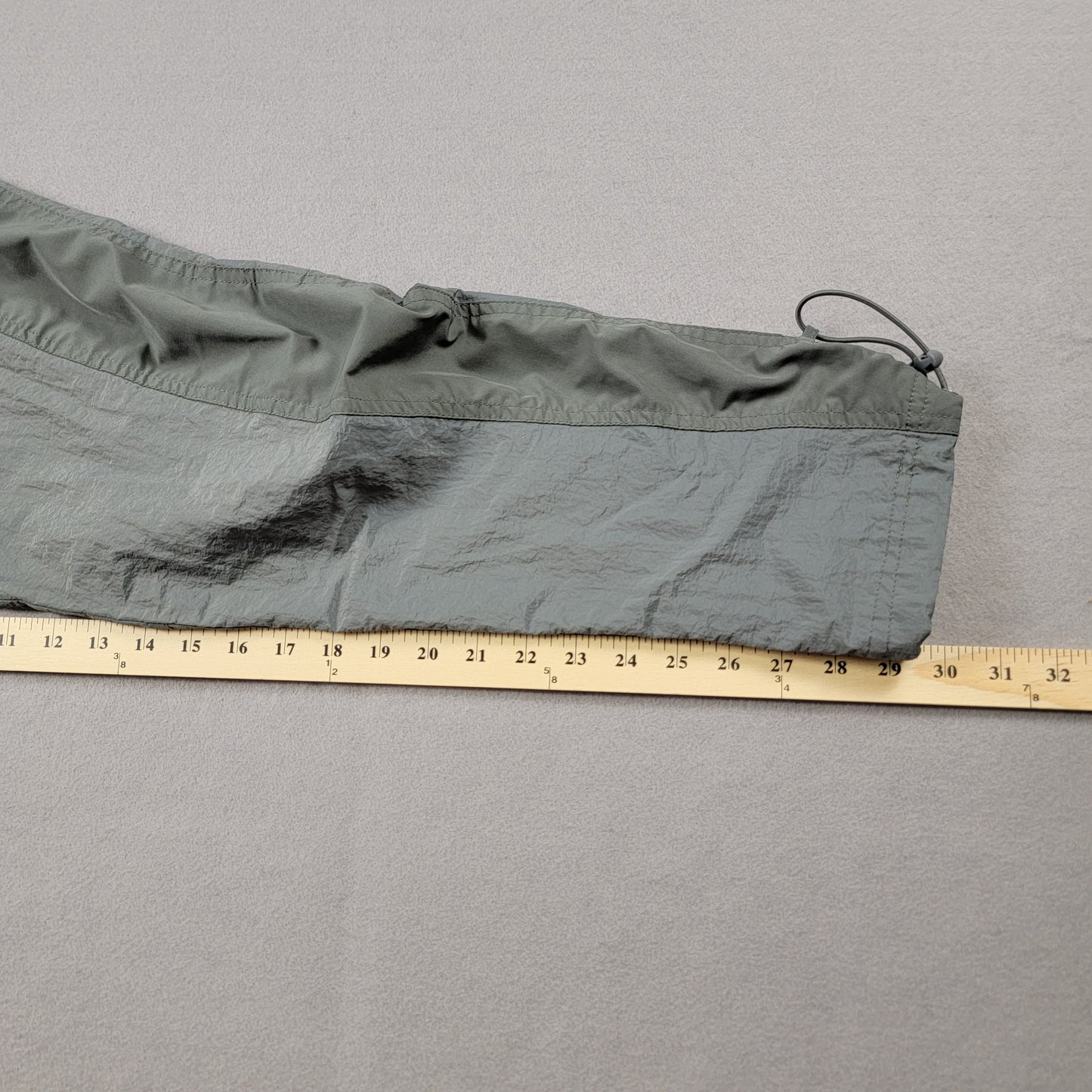 YoungLA Men’s Large Gray Nylon Track Pants Joggers Zipper Pockets Adjustable Hem7