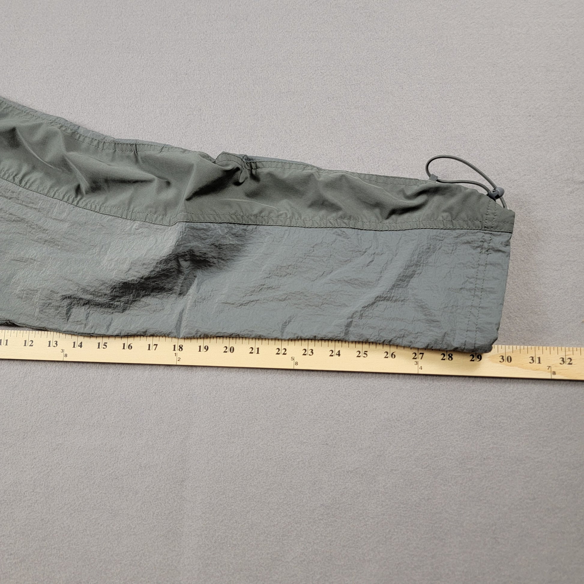 YoungLA Men’s Large Gray Nylon Track Pants Joggers Zipper Pockets Adjustable Hem7