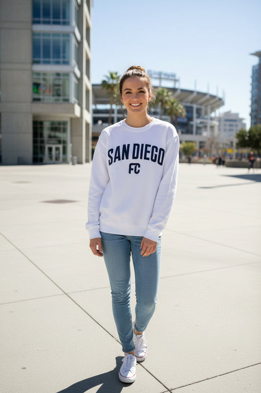Peace Collective San Diego FC MLS Crewneck Sweatshirt White Small Preowned0