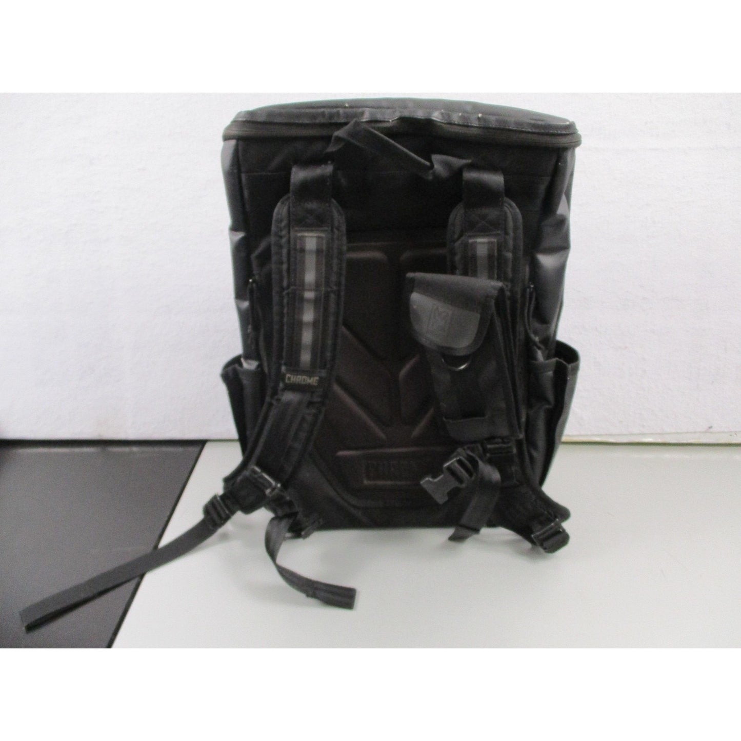 Chrome Black 18 Water Resistant Laptop Backpack Bag Men Travel Gear Urban