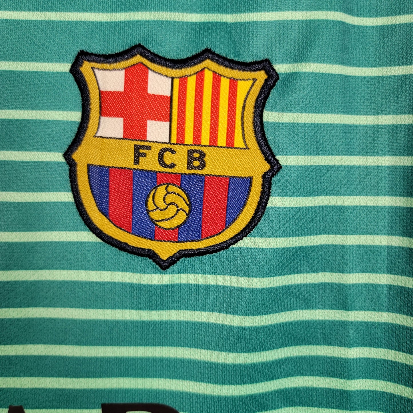 FC Barcelona Jersey Medium M Teal Mint Green Qatar Airways Unicef LaLiga Soccer2