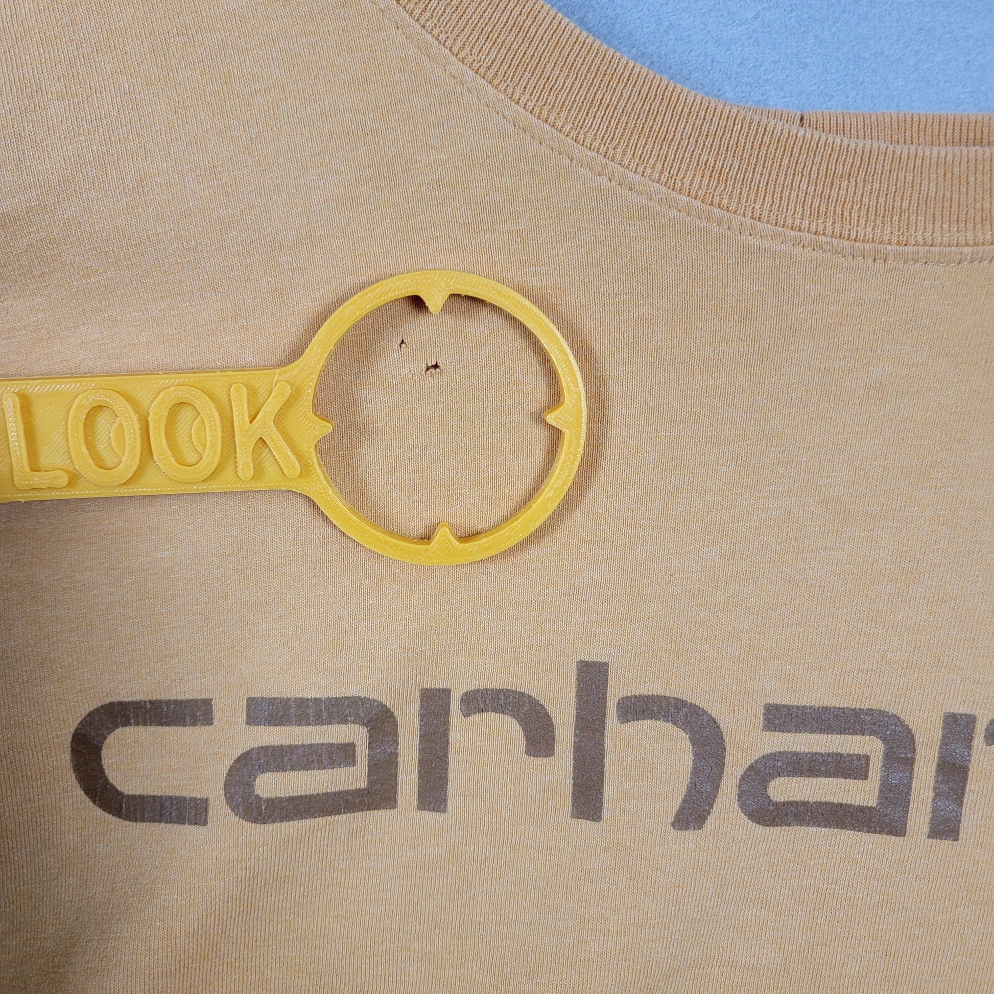 Carhartt short-sleeve T-shirt, beige, 3XL tall, original fit pre-owned 4024
